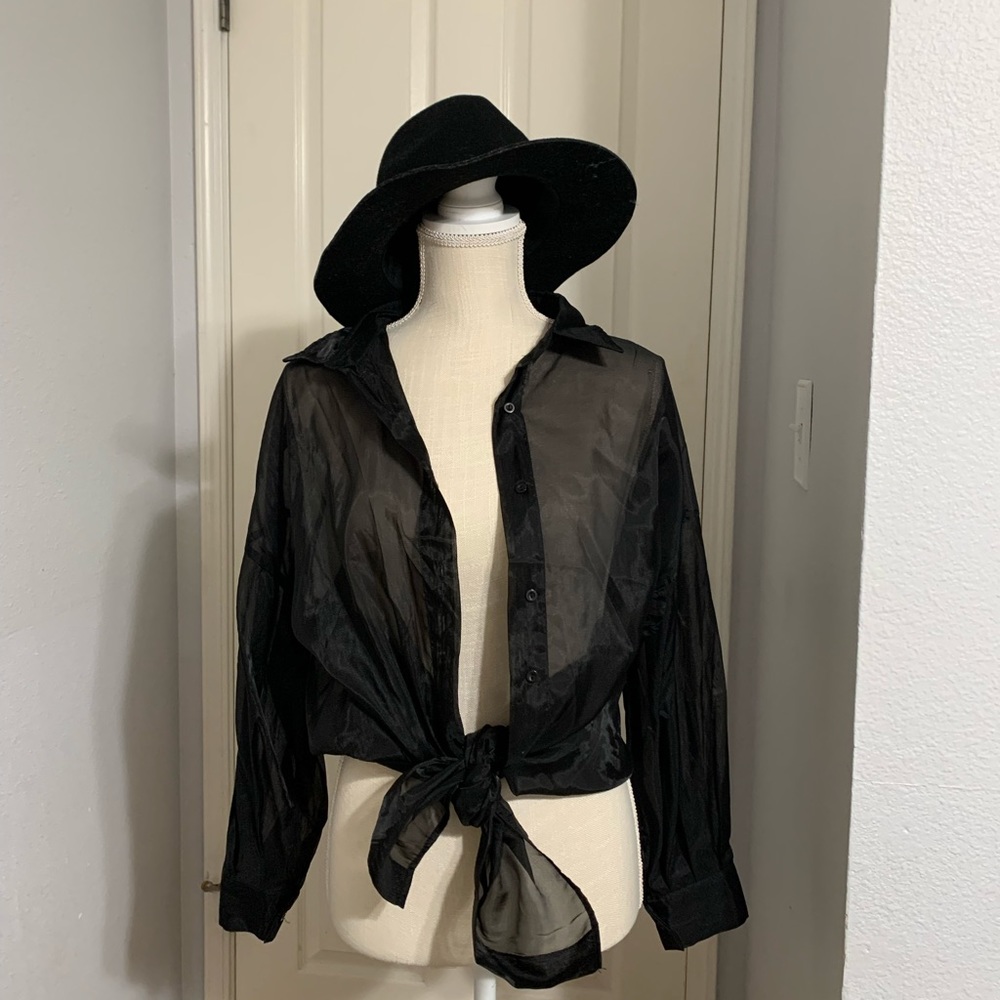 Oversized Sheer button down